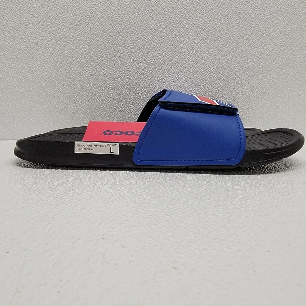 Buffalo Bills NWT Foco NFL Size L‎ Hook & Loop Adjustable Strap Slides Sandal
